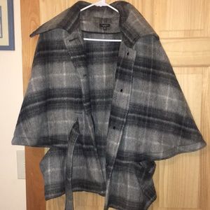 S/m Poncho, pea coat material, very gently worn.